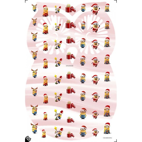 Yellow Henchman Christmas Nail Decals