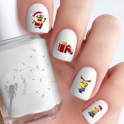 Yellow Henchman Christmas Nail Decals