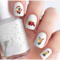 Minions Christmas Nail Decals 