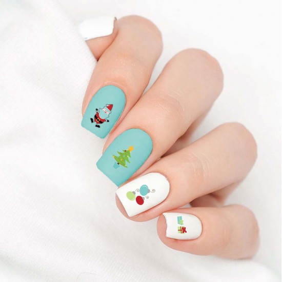 Colorful Christmas Nail Decals