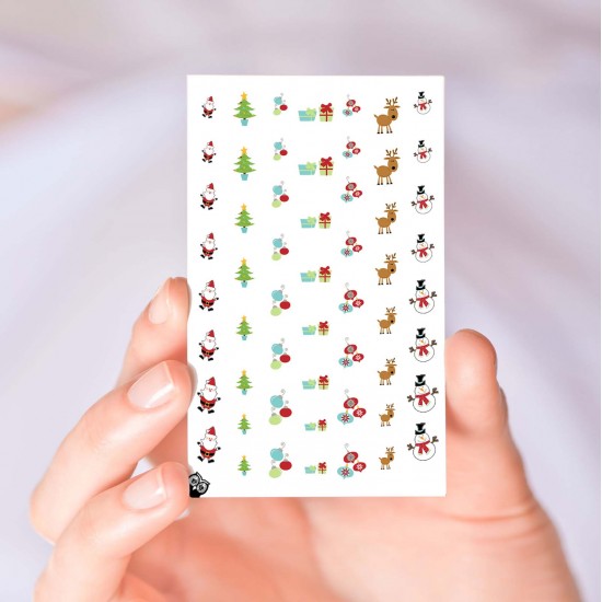 Colorful Christmas Nail Decals