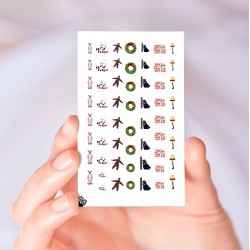 A Christmas Story Nail Decals Stickers Art Designs Christmas Nail Decorations Holiday Winter Accessories