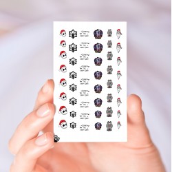 The Nightmare Before Christmas Santa Jack Nail Decals 