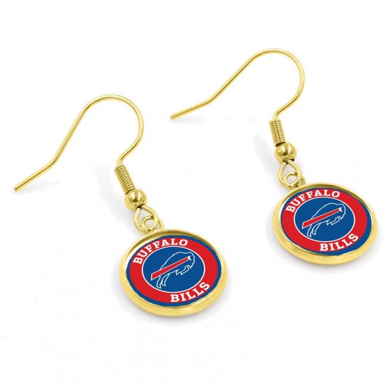thumbnail image 2 of Aminco Buffalo Bills NFL Team Color Dangler Earrings For Women - Officially Licensed Fan Gear 2 of 4