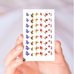 Pooh Love Nail Decals