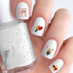 Yellow Henchman Love Nail Decals