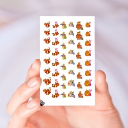 Pooh Halloween Nail Decals 
