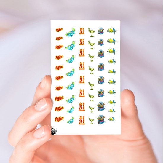 5 O'Clock Somewhere Nail Decals