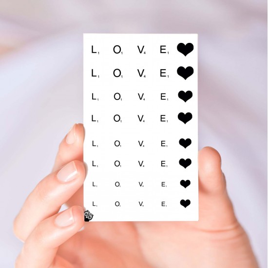 Scrabble Love Vol II Nail Decals