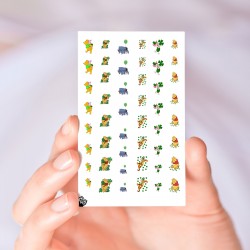 Pooh St Patrick's Day Nail Decals 
