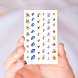 Pooh Easter Nail Decals 