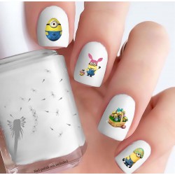 Yellow Henchman Easter Nail Decals