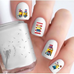Yellow Henchman Patriotic Nail Decals