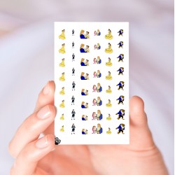 Beauty & the Beast Princess Belle Nail Decals