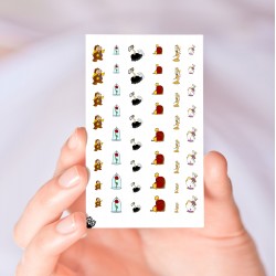 Beauty & the Beast Character Nail Decals 