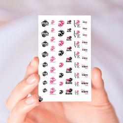 USMC Marine Sister Nail Decals 