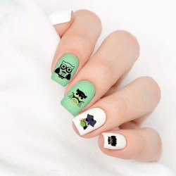 Owl Halloween Nail Decals Vol I
