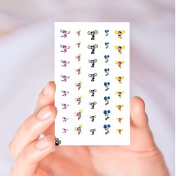 Minnie Cheerleader Nail Decals