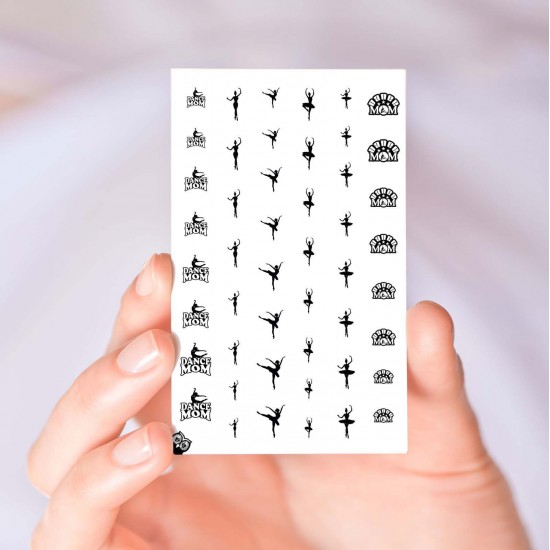 Ballet Dance Mom Nail Decals