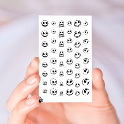The Nightmare before Christmas Jack Faces Nail Decals