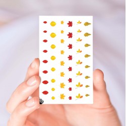 Autumn Leaves Nail Decals Stickers Art Designs Autumn Nail Decorations Fall Seasonal Accessories, Vol I