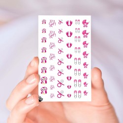 Baby Shower It's a Girl! Nail Decals 
