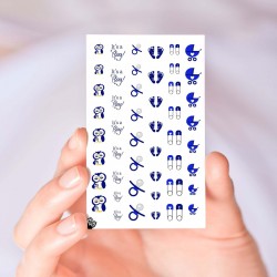 Baby Shower It's a Boy! Nail Decals 