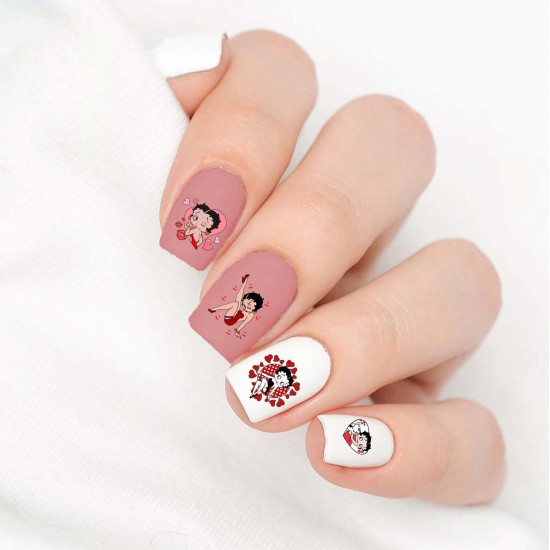 Betty Boop Love Nail Decals 
