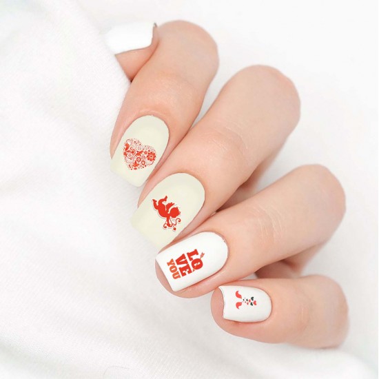 Valentine's Day Vintage Nail Decals