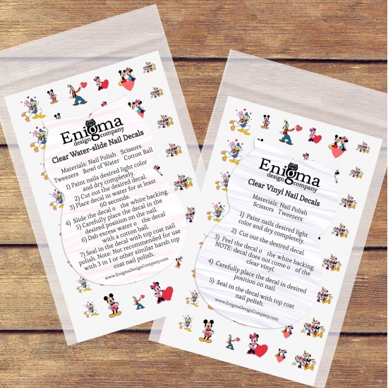 Mickey & Friends Love Nail Decals