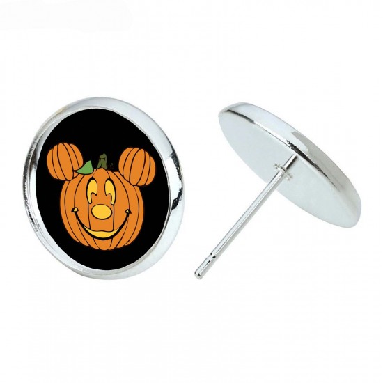 Mickey Halloween Pumpkin Head Earrings