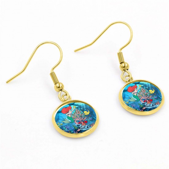 Little Mermaid Christmas Earrings