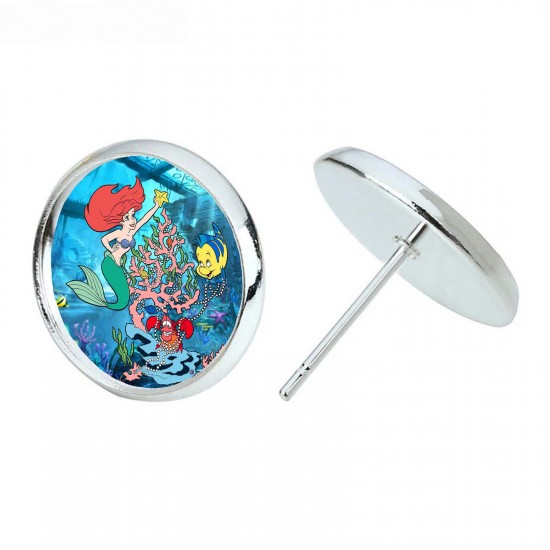 Little Mermaid Christmas Earrings