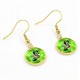Mickey & Minnie St Patrick's Day Earrings