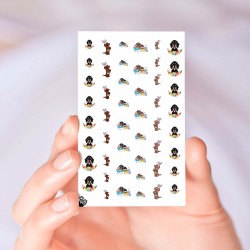 Dachshund Easter Nail Decals 