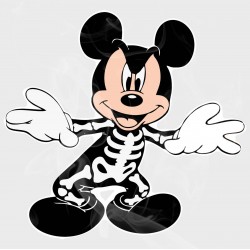 Mickey Halloween Skeleton Vinyl Decal