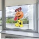 Garfield Odie with Pumpkin Halloween Static Cling Decal 