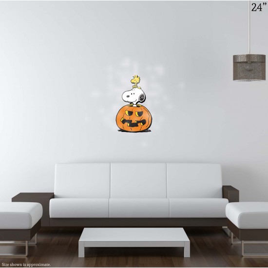 Comic Classics Snoopy & Woodstock Halloween Pumpkin Vinyl Decal 
