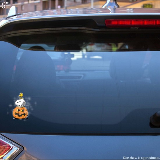 Comic Classics Snoopy & Woodstock Halloween Pumpkin Vinyl Decal 