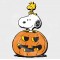 Peanuts Snoopy & Woodstock Halloween Pumpkin Vinyl Iron-On Decal 