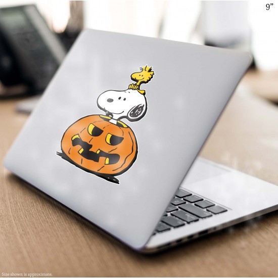 Comic Classics Snoopy & Woodstock Halloween Pumpkin Vinyl Decal 