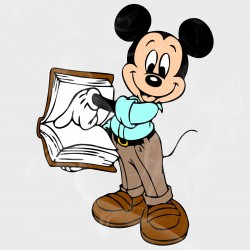 Mickey Teacher Back to School Static Cling Decal