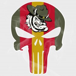 USMC Devil Dog Skull Static Cling Decal