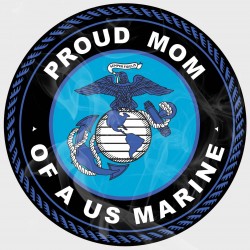 USMC Proud Marine Mom Static Cling Decal (Multiple Color Options Available)