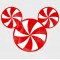 Mickey Christmas Candy Head Vinyl Iron-On Decal 