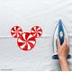 Mickey Christmas Candy Head Vinyl Iron-On Decal 