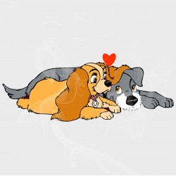 Lady & the Tramp Love Vinyl Decal 