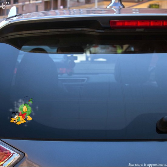 Pluto Christmas Wreath Vinyl Decal