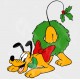Pluto Christmas Wreath Vinyl Decal