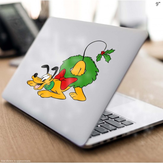 Pluto Christmas Wreath Vinyl Decal